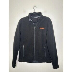 Dunkin' Donuts Logo Jacket Mens Black Full Zip Fleece Employee Size Small NEW
